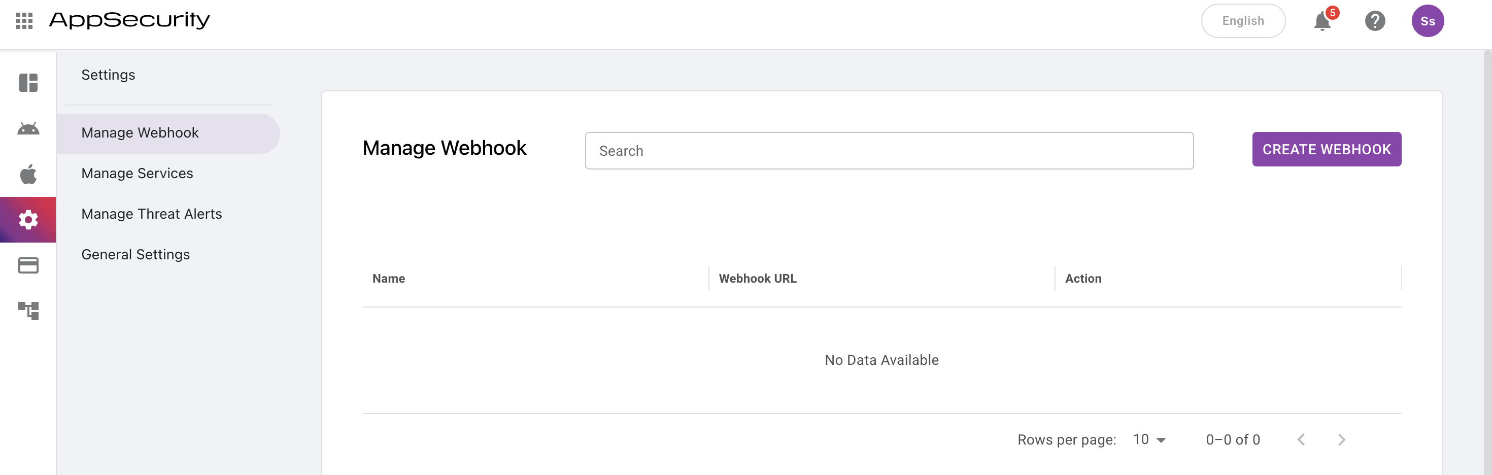 Manage Webhook