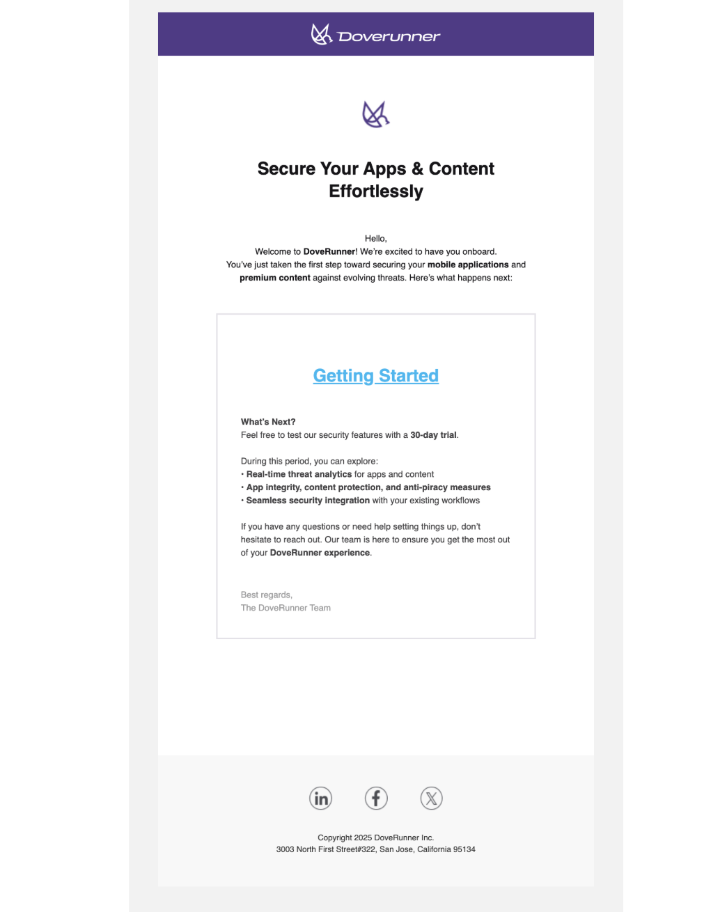 ADC Console Email Confirmation